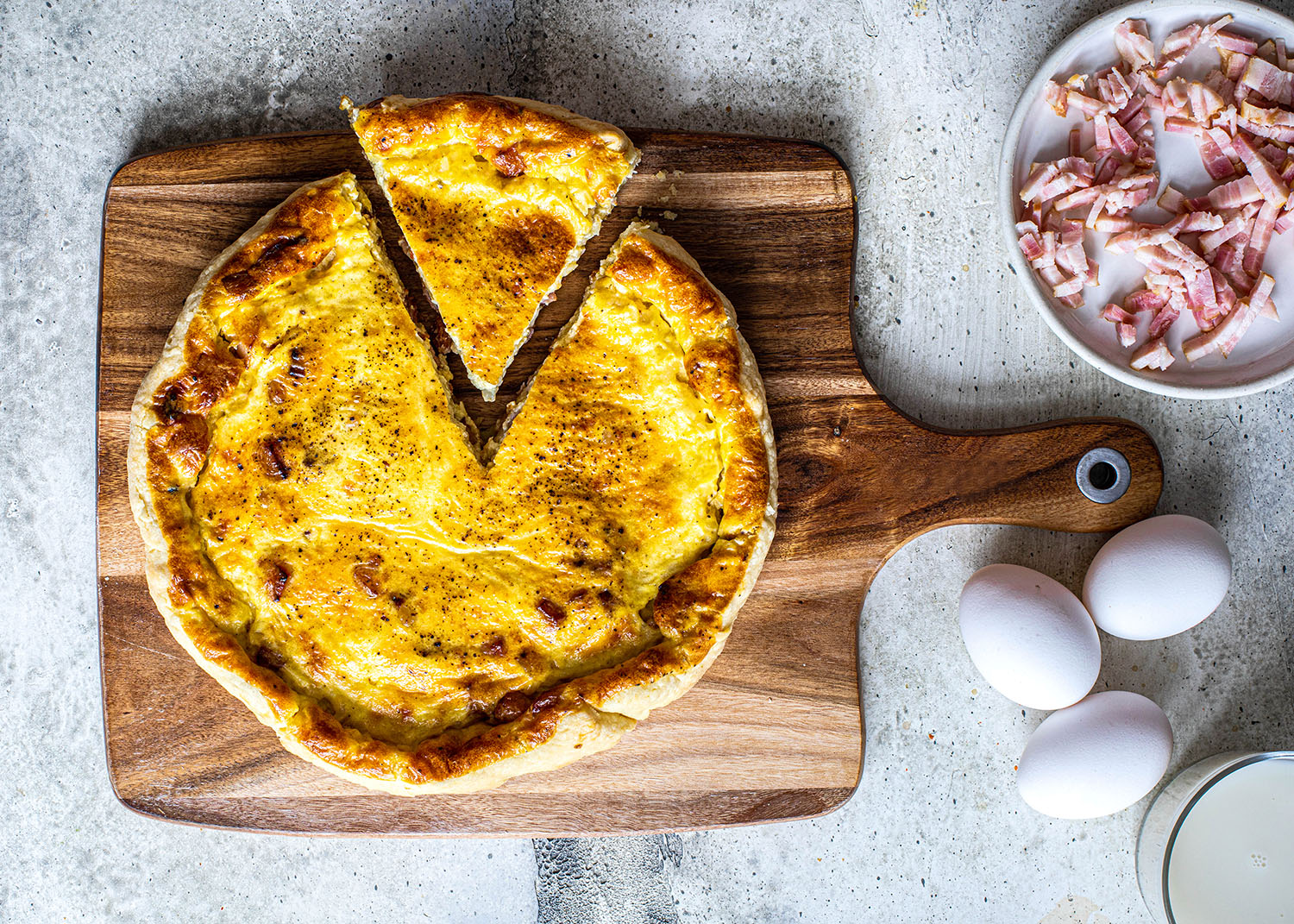 Quiche lorraine à la pancetta